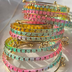 Multicolor Glass Bangles Set | Gold Kashmiri Ghungroo | South Indian Bridal | Wedding Jewelry - 15