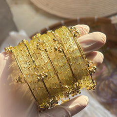 Pista Kashmiri Glass Bangles Set Raindrop Bridal Bangles Pakistani Indian Wedding Jewelry - 8