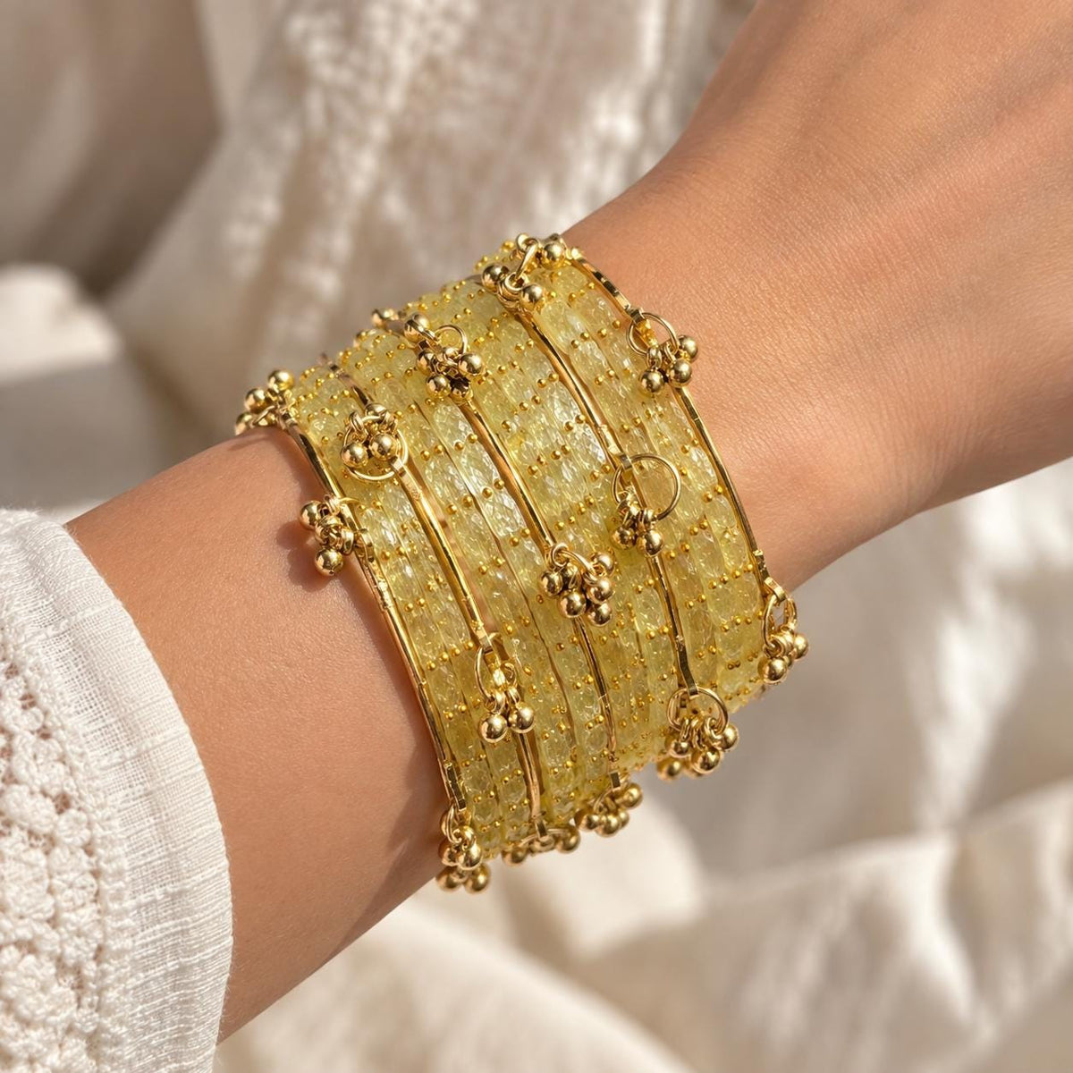 Pista Kashmiri Glass Bangles Set Raindrop Bridal Bangles Pakistani Indian Wedding Jewelry - 2