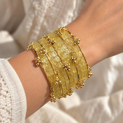 Pista Kashmiri Glass Bangles Set Raindrop Bridal Bangles Pakistani Indian Wedding Jewelry - 2